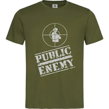 Pánské oblečení Tričko Public Enemy Druh: Pánské, Barva: Khaki, Velikost: XL