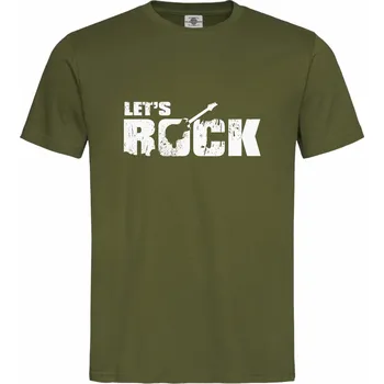 Pánské oblečení Tričko Let's Rock Druh: Pánské, Barva: Khaki, Velikost: M
