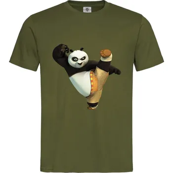 Pánské tričko Tričko Kung-fu Panda Druh: Pánské, Barva: Khaki, Velikost: M