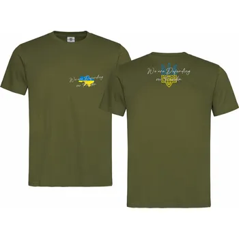 Pánská móda Tričko We are Defending our Freedom | Bráníme naši svobodu Druh: Dětské, Barva: Khaki, Velikost: 158-XL