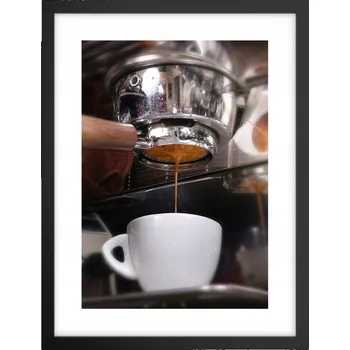 Obraz Obraz plakát v černém rámu do obýváku 30x40 káva foto plakáty na zeď