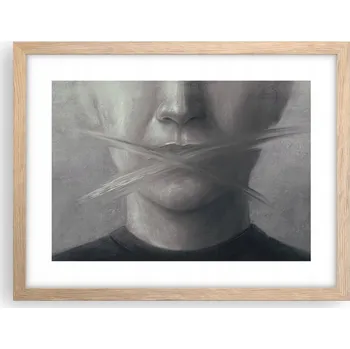 Obraz Obraz plakát v rámu světlý dub do obýváku 40x30 abstrakce foto na zeď