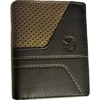 Peněženka Segali 19048 pánská kožená peněženka černá/taupe