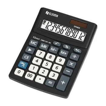 Kalkulačka Eleven Kalkulačka CMB1201-BK, černá, stolní, dvanáctimístná, duální napájení