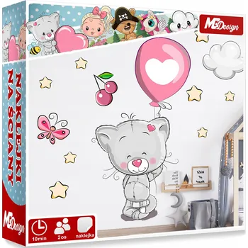 Samolepící dekorace XL VELKÁ Samolepka na stěnu KOČKA KOTĚ 80x57