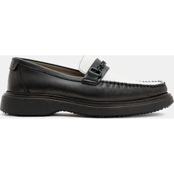 Dámské mokasíny Kožené mokasíny AllSaints Gibbs Chain Loafer pánské, černá barva, M011FB 99X, EUR 44