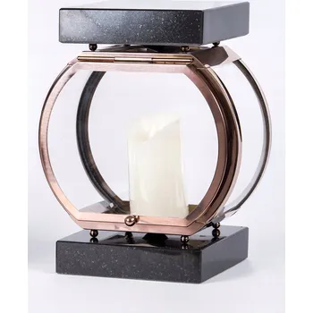 Smuteční dekorace Idealstone Hybridní tmavě zlatá ocel a černá žula