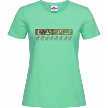 Dámské tričko Tričko Aztécké symboly Druh: Dámské, Barva: Světle Zelená, Velikost: XL