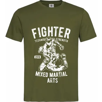 Pánské oblečení Tričko Fighter MMA Druh: Pánské, Barva: Khaki, Velikost: L