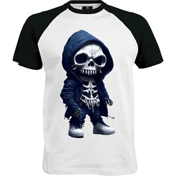 Pánské tričko Tričko Smrťák v kapuci Druh: Pánské, Barva: Černo | Bílá, Velikost: M