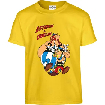 Pánské tričko Tričko Asterix & Obelix Druh: Dětské, Barva: Žlutá, Velikost: 158-XL