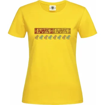 Dámské tričko Tričko Aztécké symboly Druh: Dámské, Barva: Žlutá, Velikost: S