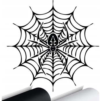 Samolepicí dekorace na vozidlo NÁLEPKA na auto PAVOUK SPIDER SÍŤ 15x15