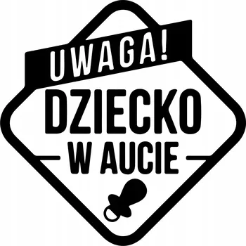 Samolepicí dekorace na vozidlo Samolepka automobilová DÍTĚ V AUTĚ 10 cm