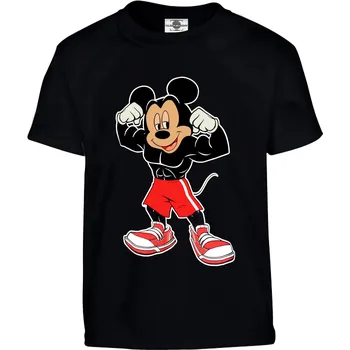 Chlapecké tričko Tričko Mickey Mouse | Bodybuilder Druh: Dětské, Barva: Černá, Velikost: 110-XS