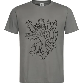 Pánské tričko Tričko Český lev Druh: Pánské, Barva: Břidlice, Velikost: S