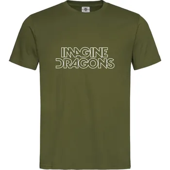 Pánská móda Tričko Imagine Dragons Druh: Pánské, Barva: Khaki, Velikost: M