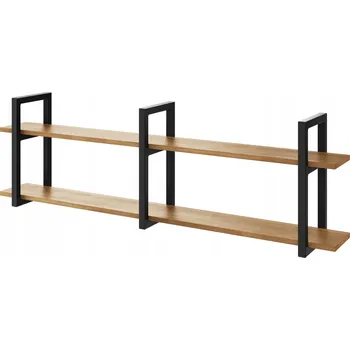 police Nástěnná police závěsná industrial loft dub 200 cm