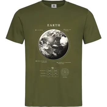 Pánské oblečení Tričko Earth Druh: Pánské, Barva: Khaki, Velikost: S