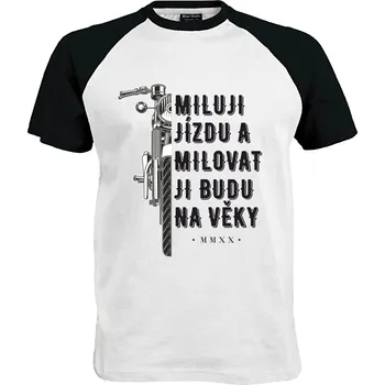 Pánské tričko Tričko Miluji jízdu Druh: Pánské, Barva: Černo | Bílá, Velikost: M