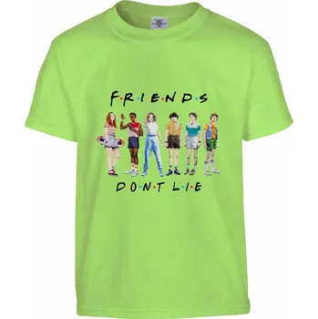 Pánské tričko Tričko Stranger Things | Friends Dont Lie Druh: Dětské, Barva: Světle Zelená, Velikost: 146-L