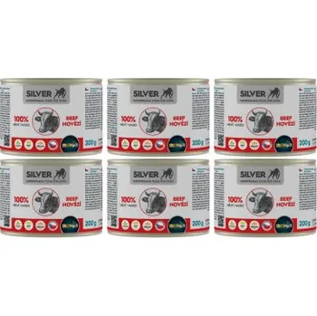 Krmivo pro psa IRONpet Silver Dog Hovězí 100% masa konzerva 6x200g