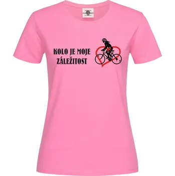 Pánské oblečení Tričko Kolo je moje srdcová záležitost Druh: Dámské, Barva: Růžová, Velikost: XL