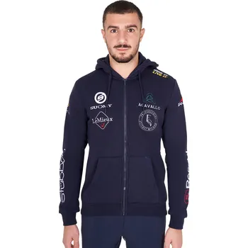 Pánská mikina EQUESTRO Mikina Multilogo Equestro, pánská, navy blazer L