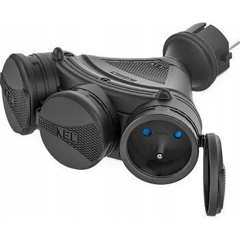 Elektrická zásuvka Elektrická Zásuvka rozbočka MojeLedy černá