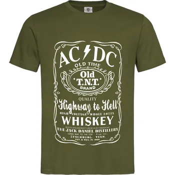 Pánské oblečení Tričko AC/DC | Old Time Druh: Pánské, Barva: Khaki, Velikost: L