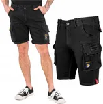 Kraťasy kapsáče Alpha Industries černé bavlněné před kolena velikost 32