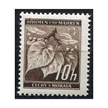 Poštovní známka Protektorát Čechy a Morava (1939) č. 21 ** B.u.M. - Lipové listy