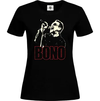 Dámské tričko Tričko Bono | U2 Druh: Dámské, Barva: Černá, Velikost: S