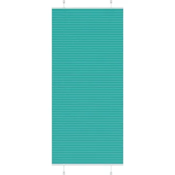 Roleta vidaXL Plisovaná roleta 85x200 cm Šířka látky 84,4 cm [4015208] Barva: Petrolejově zelená