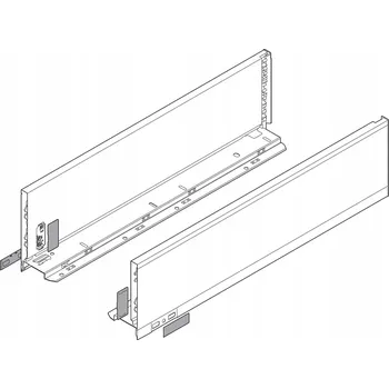 Nábytkové kování BLUM 770K5502S LEGRABOX Pure bočnice K, délka 550 mm, černé