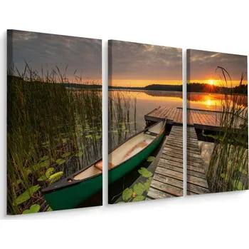 Obraz Obraz Tryptych Voda MOST Krajina Léto 60x40