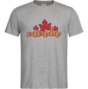 Pánské tričko Tričko Kanada Druh: Pánské, Barva: Šedá, Velikost: M