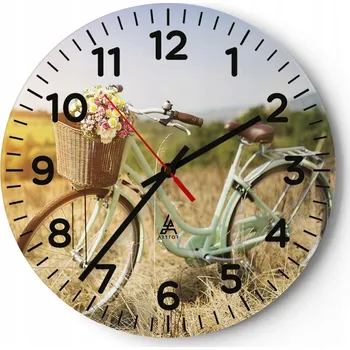 Hodiny Kuchyňské nástěnné hodiny 30x30 Kolo Moderní skleněné hodiny do obýváku Tiché