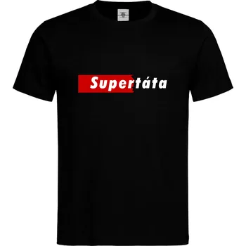 Pánské tričko Tričko Super táta Druh: Pánské, Barva: Černá, Velikost: S