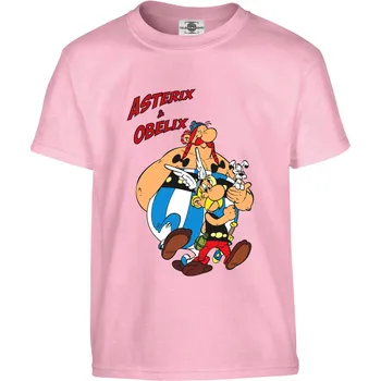 Pánské oblečení Tričko Asterix & Obelix Druh: Dětské, Barva: Růžová, Velikost: 110-XS