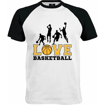 Pánské tričko Tričko Love basketball Druh: Pánské, Barva: Černo | Bílá, Velikost: XL