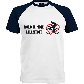 Pánské tričko Tričko Kolo je moje srdcová záležitost Druh: Pánské, Barva: Navy | Bílá, Velikost: L