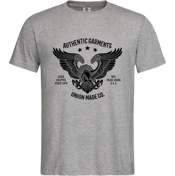 Pánské tričko Tričko Authentic Garments Druh: Pánské, Barva: Šedá, Velikost: S