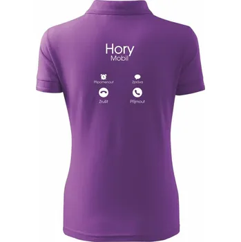 Hory volá - Polokošile dámská Pique Polo - 2XL ( Fialová )
