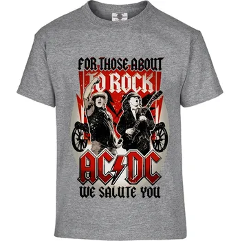 Ttričko AC/DC | For those about to rock We salute you Druh: Dětské, Barva: Šedá, Velikost: 134-M