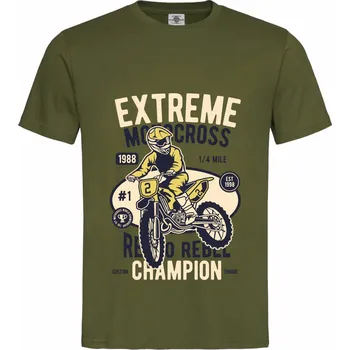 Pánské oblečení Tričko Extreme Motocross Druh: Pánské, Barva: Khaki, Velikost: L