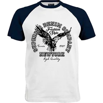 Pánské tričko Tričko Superior Denim Druh: Pánské, Barva: Navy | Bílá, Velikost: S