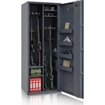 Trezor ISS Skříň na zbraně SIEGEN MAX KOMBI 500084.53 KL, grafitově šedá