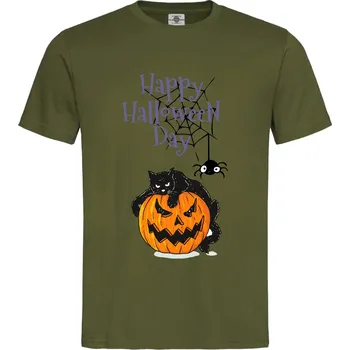 Pánské oblečení Tričko Šťastný den Halloweenu Druh: Pánské, Barva: Khaki, Velikost: XL