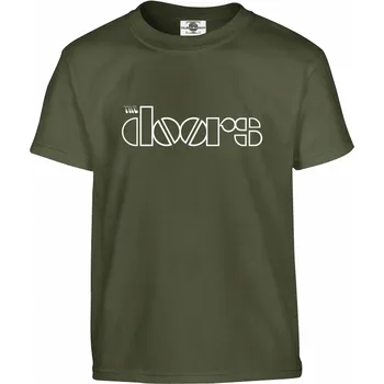 Pánské tričko Tričko The Doors Druh: Dětské, Barva: Khaki, Velikost: 146-L